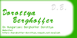 dorottya berghoffer business card